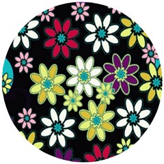 Flowerpower Wooden Puzzle Round