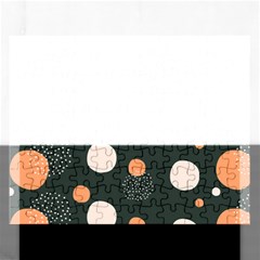 Black Peach White  Rectangular Jigsaw Puzzl by Sobalvarro