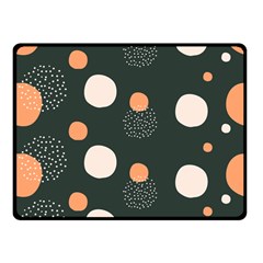 Black Peach White  Fleece Blanket (small) by Sobalvarro