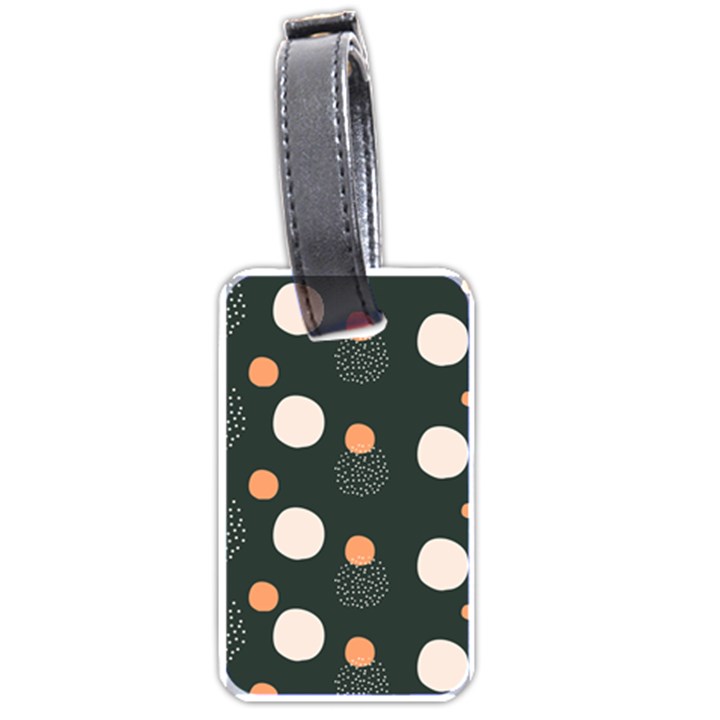 Black peach white  Luggage Tag (one side)