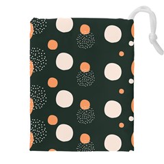 Black Peach White  Drawstring Pouch (4xl) by Sobalvarro