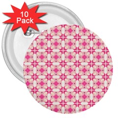 Pinkshabby 3  Buttons (10 Pack)  by PollyParadise