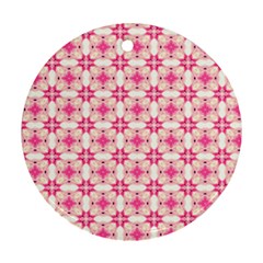 Pink-shabby-chic Ornament (round) by PollyParadise