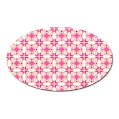 Pink-shabby-chic Oval Magnet by PollyParadise