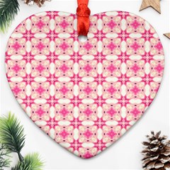 Pink-shabby-chic Heart Ornament (two Sides) by PollyParadise