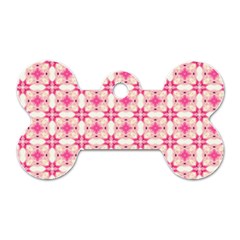 Pink-shabby-chic Dog Tag Bone (one Side) by PollyParadise