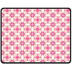 Pink-shabby-chic Fleece Blanket (medium)  by PollyParadise