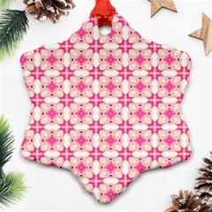 Pink-shabby-chic Snowflake Ornament (two Sides)