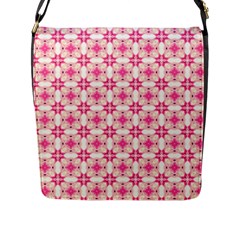 Pink-shabby-chic Flap Closure Messenger Bag (l) by PollyParadise