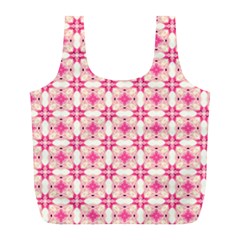 Pink-shabby-chic Full Print Recycle Bag (l) by PollyParadise