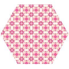 Pink-shabby-chic Wooden Puzzle Hexagon by PollyParadise