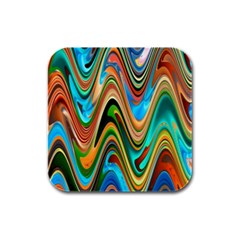 Icecreams Rubber Square Coaster (4 Pack)  by PollyParadise