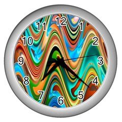 Icecreams Wall Clock (silver) by PollyParadise