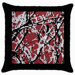 Vibrant Abstract Textured Artwork Print Throw Pillow Case (black) by dflcprintsclothing