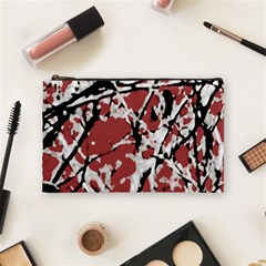 Vibrant Abstract Textured Artwork Print Cosmetic Bag (medium)