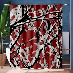 Vibrant Abstract Textured Artwork Print Shower Curtain 60  X 72  (medium) 