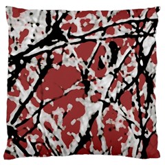 Vibrant Abstract Textured Artwork Print Large Cushion Case (one Side) by dflcprintsclothing