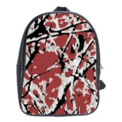 Vibrant Abstract Textured Artwork Print School Bag (xl)