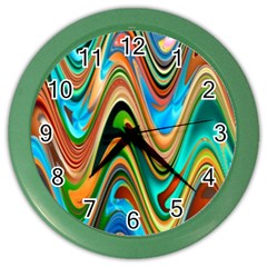 Icecreams2 Color Wall Clock by PollyParadise