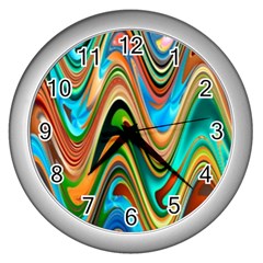 Icecreams2 Wall Clock (silver) by PollyParadise