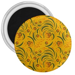 Folk Floral Pattern  Abstract Flowers Surface Design  Seamless Pattern 3  Magnets by Eskimos