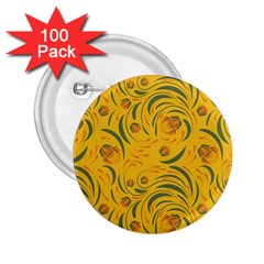 Folk floral pattern. Abstract flowers surface design. Seamless pattern 2.25  Buttons (100 pack) 