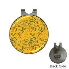 Folk floral pattern. Abstract flowers surface design. Seamless pattern Hat Clips with Golf Markers