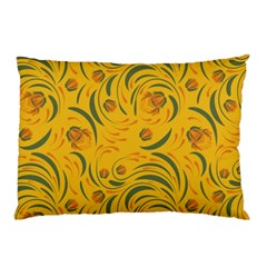 Folk Floral Pattern  Abstract Flowers Surface Design  Seamless Pattern Pillow Case by Eskimos