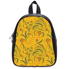 Folk Floral Pattern  Abstract Flowers Surface Design  Seamless Pattern School Bag (small) by Eskimos