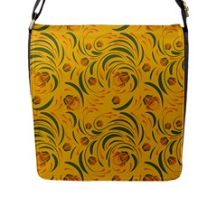 Folk floral pattern. Abstract flowers surface design. Seamless pattern Flap Closure Messenger Bag (L)