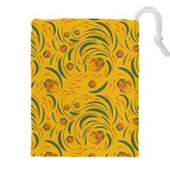 Folk floral pattern. Abstract flowers surface design. Seamless pattern Drawstring Pouch (4XL)