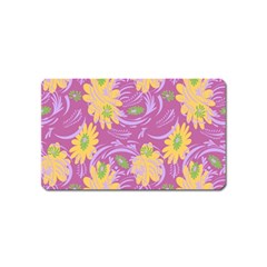 Folk Floral Pattern  Abstract Flowers Surface Design  Seamless Pattern Magnet (name Card) by Eskimos