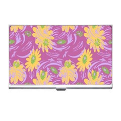 Folk Floral Pattern  Abstract Flowers Surface Design  Seamless Pattern Business Card Holder by Eskimos