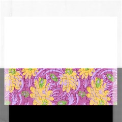 Folk Floral Pattern  Abstract Flowers Surface Design  Seamless Pattern Rectangular Jigsaw Puzzl by Eskimos