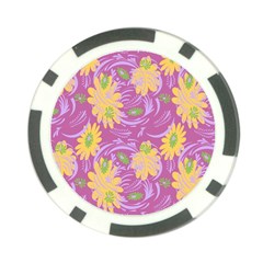 Folk Floral Pattern  Abstract Flowers Surface Design  Seamless Pattern Poker Chip Card Guard by Eskimos