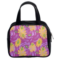 Folk Floral Pattern  Abstract Flowers Surface Design  Seamless Pattern Classic Handbag (two Sides) by Eskimos