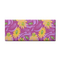 Folk Floral Pattern  Abstract Flowers Surface Design  Seamless Pattern Hand Towel by Eskimos