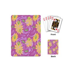 Folk Floral Pattern  Abstract Flowers Surface Design  Seamless Pattern Playing Cards Single Design (mini) by Eskimos