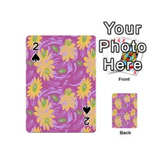 Folk Floral Pattern  Abstract Flowers Surface Design  Seamless Pattern Playing Cards 54 Designs (mini) by Eskimos