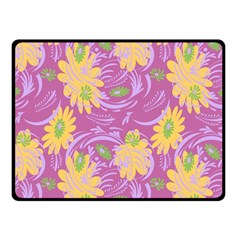 Folk Floral Pattern  Abstract Flowers Surface Design  Seamless Pattern Double Sided Fleece Blanket (small)  by Eskimos