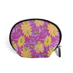 Folk Floral Pattern  Abstract Flowers Surface Design  Seamless Pattern Accessory Pouch (small) by Eskimos