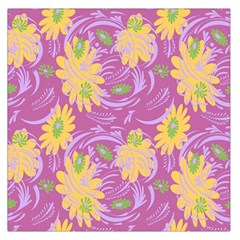 Folk Floral Pattern  Abstract Flowers Surface Design  Seamless Pattern Large Satin Scarf (square) by Eskimos