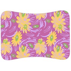 Folk Floral Pattern  Abstract Flowers Surface Design  Seamless Pattern Velour Seat Head Rest Cushion by Eskimos