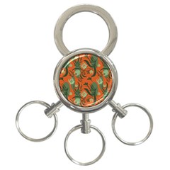 Folk Floral Pattern  Abstract Flowers Surface Design  Seamless Pattern 3-ring Key Chain by Eskimos