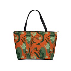 Folk Floral Pattern  Abstract Flowers Surface Design  Seamless Pattern Classic Shoulder Handbag by Eskimos