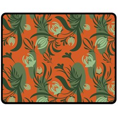 Folk Floral Pattern  Abstract Flowers Surface Design  Seamless Pattern Fleece Blanket (medium)  by Eskimos