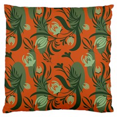 Folk Floral Pattern  Abstract Flowers Surface Design  Seamless Pattern Large Cushion Case (two Sides) by Eskimos