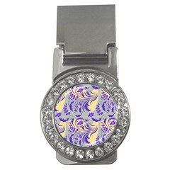 Folk Floral Pattern  Abstract Flowers Surface Design  Seamless Pattern Money Clips (cz)  by Eskimos