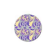 Folk Floral Pattern  Abstract Flowers Surface Design  Seamless Pattern Golf Ball Marker by Eskimos