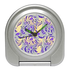 Folk Floral Pattern  Abstract Flowers Surface Design  Seamless Pattern Travel Alarm Clock by Eskimos